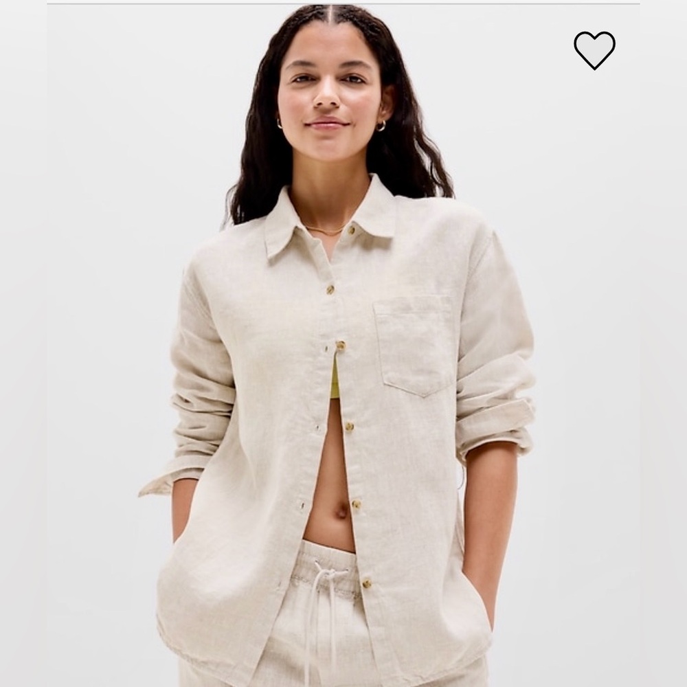 Retreat Linen Top Athleta L